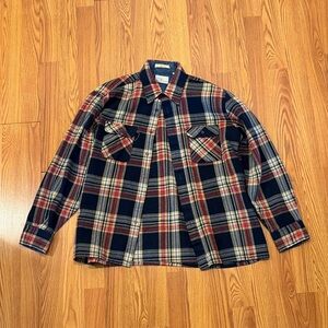 Vintage 90s Classic Plaid Men's Shirt Jacket